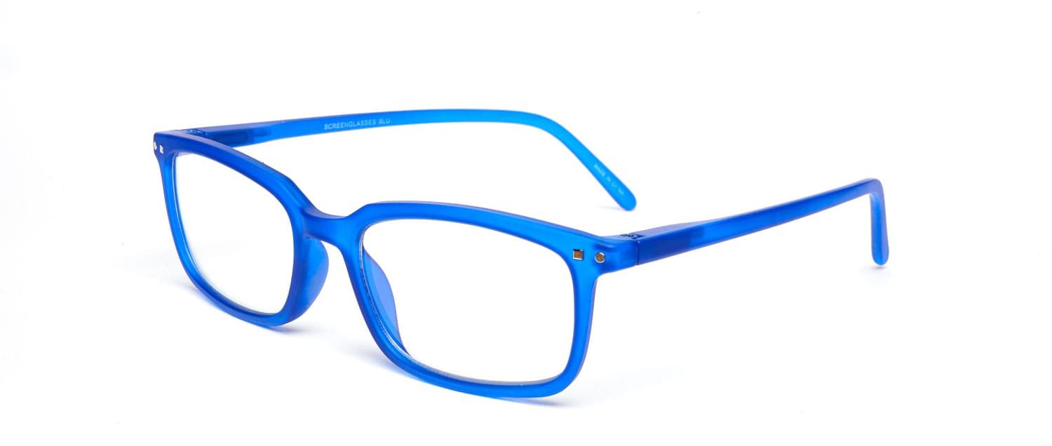 Blue Model 1 screen glasses side