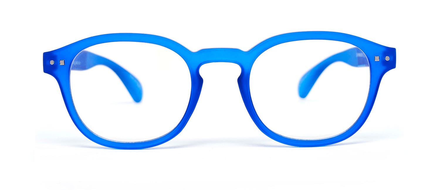 Blue model 2 reading glasses front