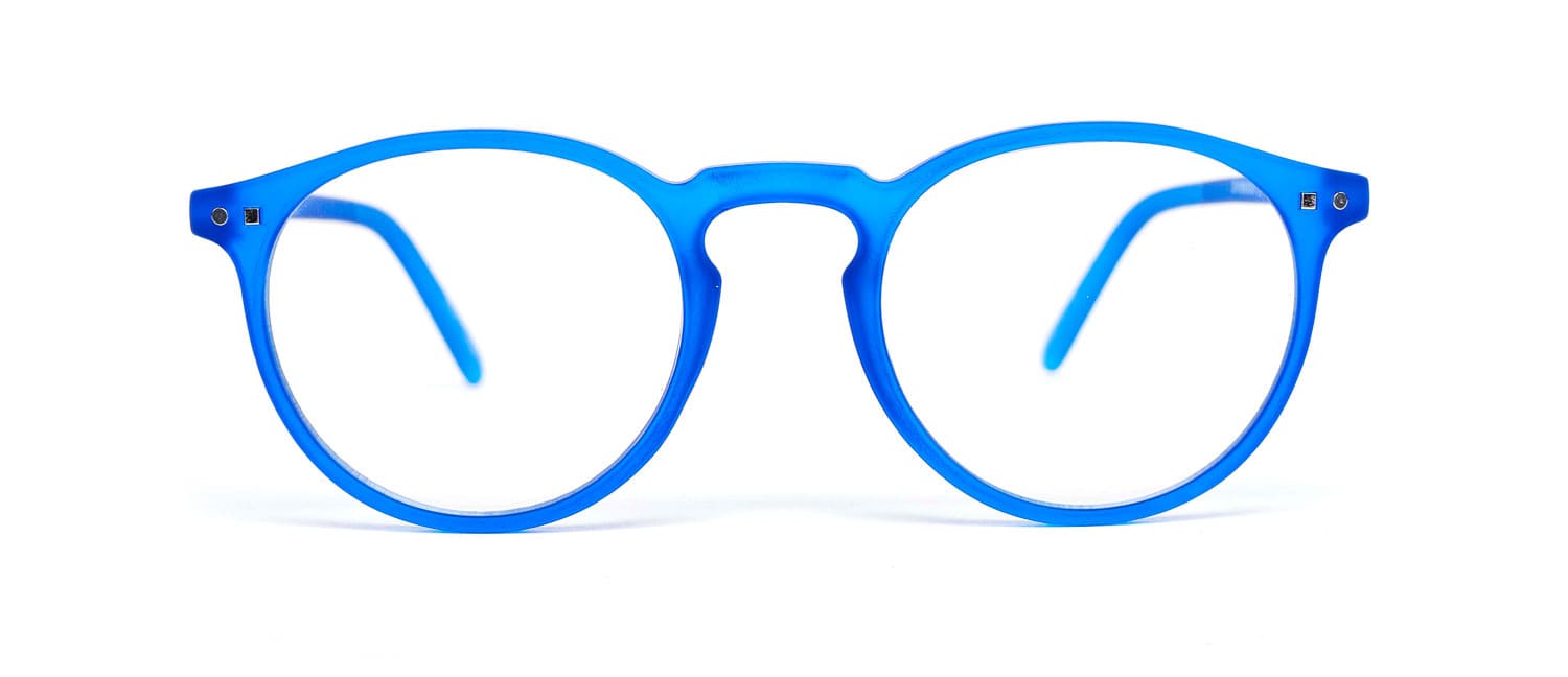 Blue model 3 reading glasses front