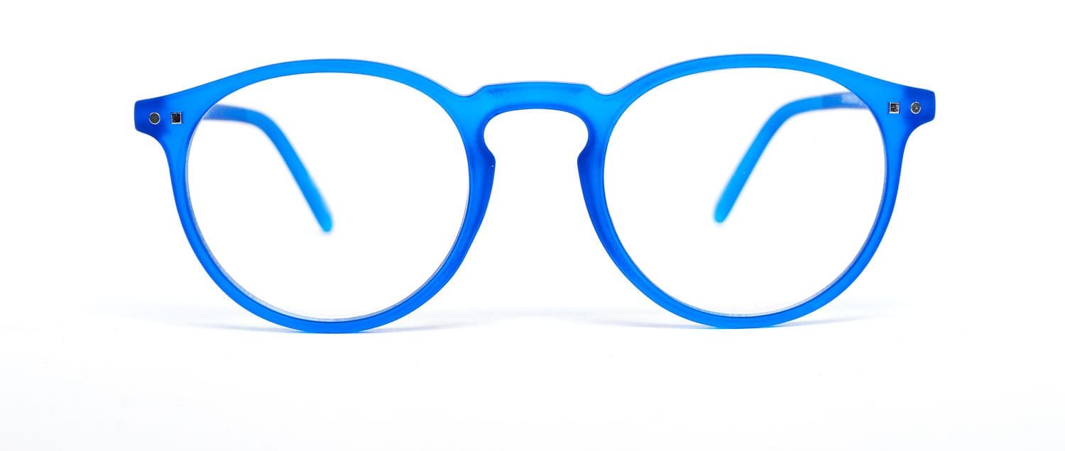 Blue model 3 screen glasses front