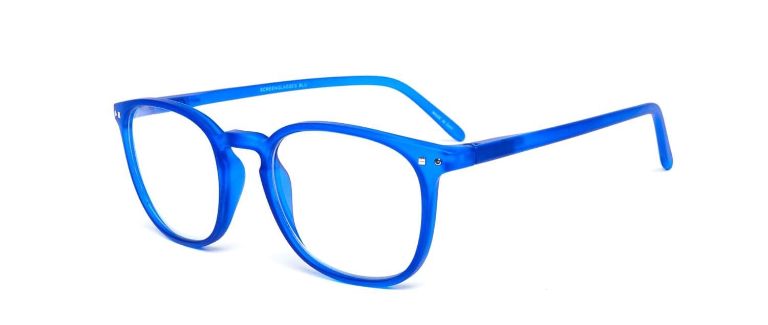 Blue model 5 reading glasses side