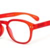 Red model 2 screen glasses side