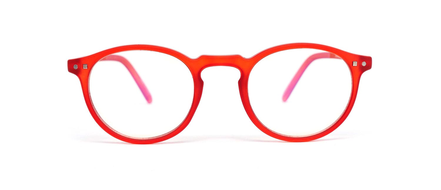 Red model 4 reading glasses front