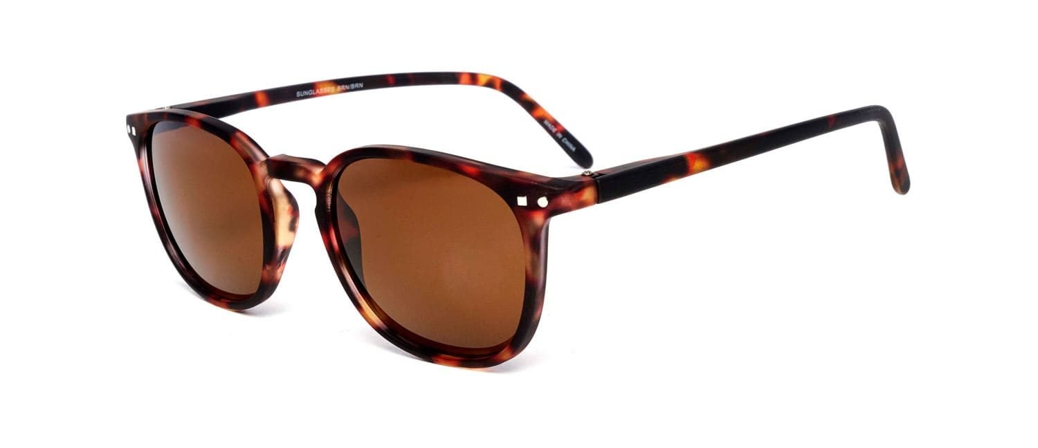 Tortoise brown lenses model 5 sun glasses side