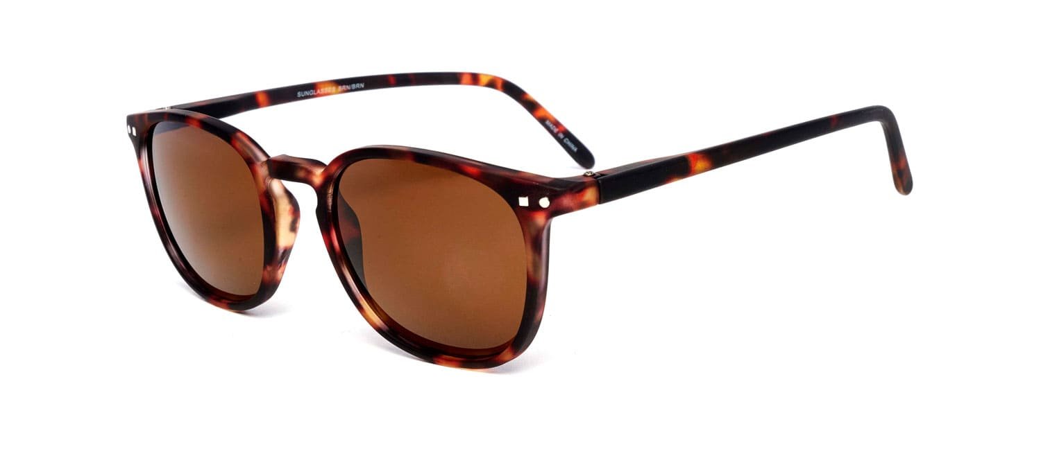 Tortoise brown lenses model 5 sun glasses side