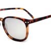 Tortoise silver mirrored lenses model 5 sun glasses side