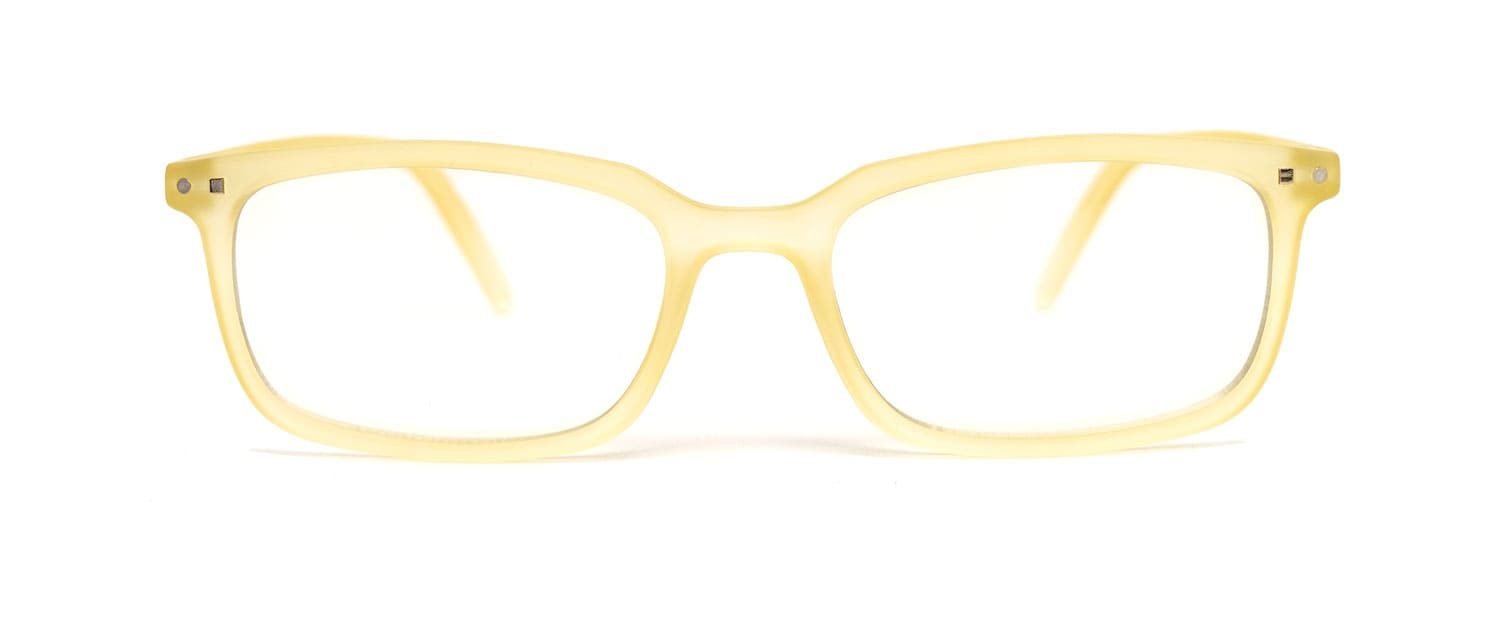 Yellow model 1 reading glasses front