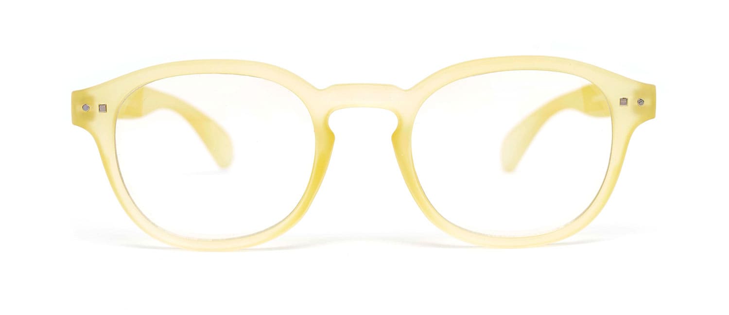 Yellow model 2 reading glasses front