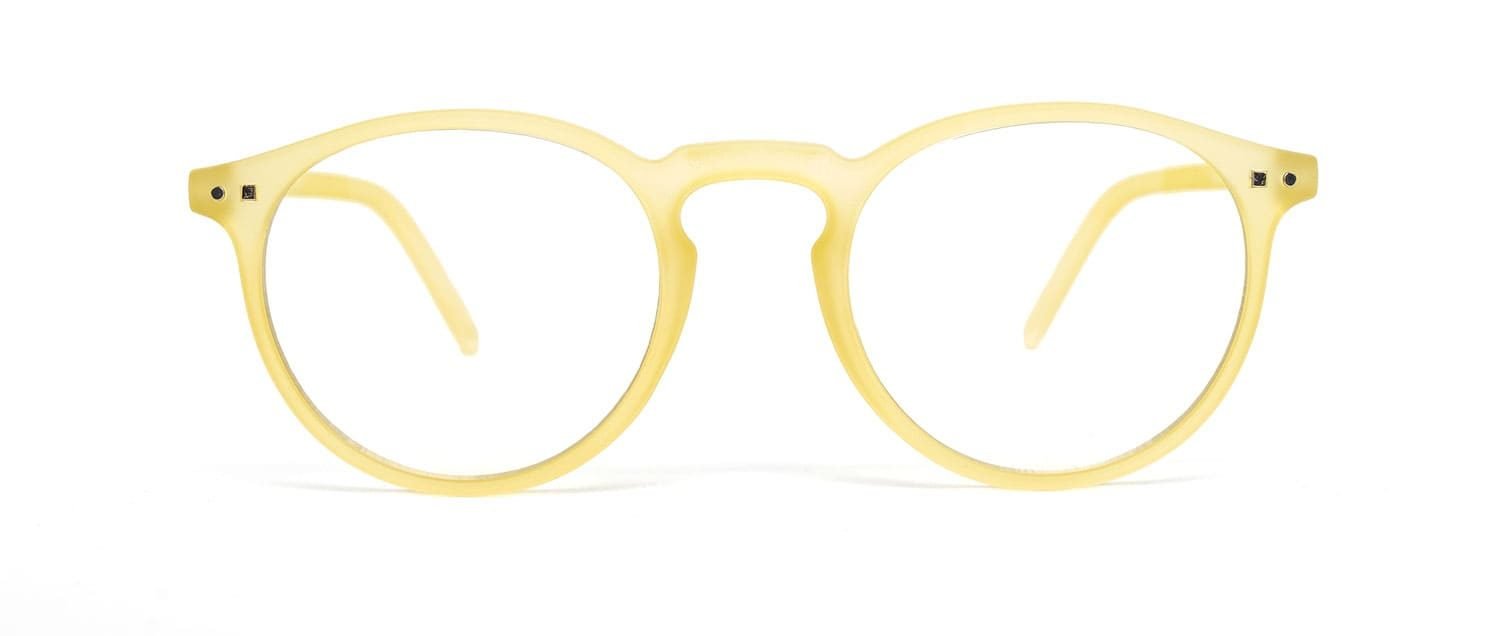 Yellow model 3 reading glasses front