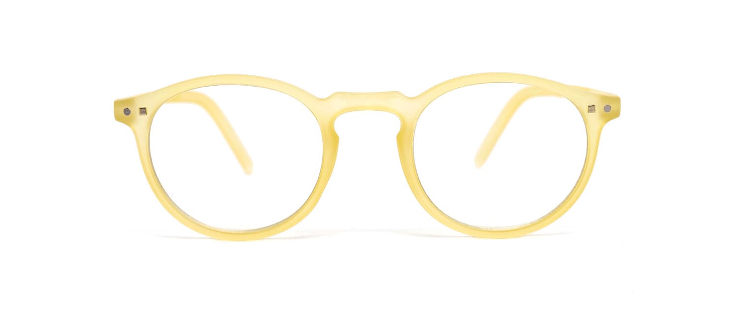Yellow model 4 reading glasses front