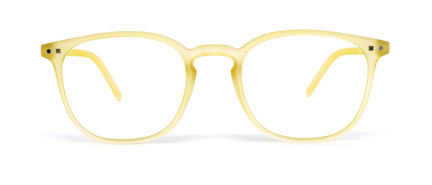 Yellow model 5 reading glasses front